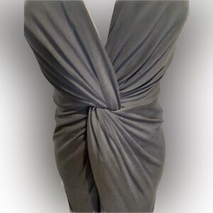 Twist Front Solid Tank Dress